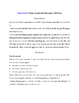 Soạn bài: Chùm truyện cười dân gian Việt Nam Ngữ Văn 8 | Kết nối tri thức