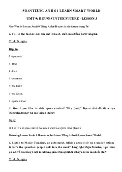 Tiếng Anh lớp 6 Unit 9 lesson 3 - Smart World