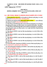 HỌC PHẦN 1 ĐƯỜNG LỐI QUỐC PHÒNG VÀ AN NINH CỦA ĐẢNG CỘNG SẢN  VIỆT NAM