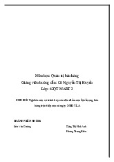 Nghiên cứu và trình bày các đặc điểm của lực lượng bán hàng trực tiếp của công ty MEDYLA | Môn Quản trị bán hàng - Trường Cao đẳng Công Nghệ Bách Khoa Hà Nội