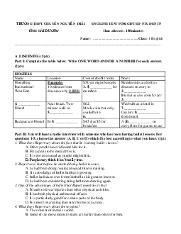English test for gifted students -trường THPT chuyên Nguyễn Trãi -Hải Dương