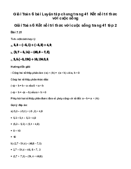 Giải Toán 6 Luyện tập chung trang 41 | Kết nối tri thức
