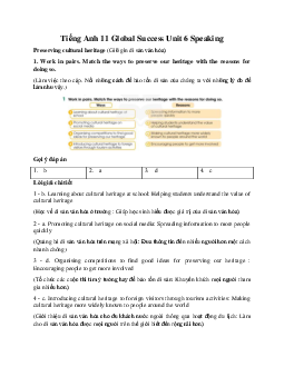 Giải Unit 6 Speaking | Tiếng Anh 11 Global Success