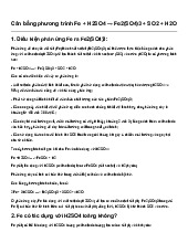 Cân bằng phương trình Fe + H2SO4 → Fe2(SO4)3 + SO2 + H2O