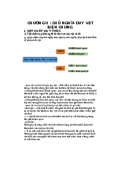 Chương 2: Chủ nghĩa duy vậy biến chứng - Triết học Mác Lênin | Trường đại học Điện Lực