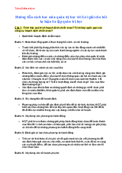 Tài liệu hướng dẫn cách học và lời giải câu hỏi tự luận môn Quản trị học đại cương