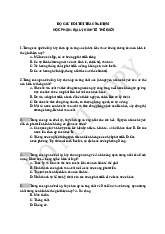 Bộ câu hỏi thi trắc nghiệm môn Địa lí kinh tế thế giới | Trường Đại học Kinh Doanh và Công Nghệ Hà Nội