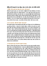 Mẫu kế hoạch học tập của sinh viên chi tiết nhất