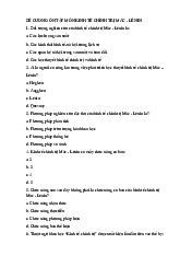 Đề cương môn kinh tế chính trị–Trường Đại học Nguyễn Tất Thành