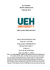 Tiểu luận kết thúc học phần | Môn kinh tế chính trị Mác - Lênin