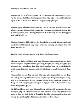 Công nghệ - bước tiến của nhân loại?
