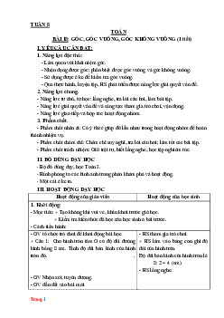 Giáo án Toán 3 Kết nối tri thức tuần 8