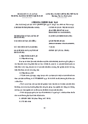 Chương trình đào tạo - Môn Quản trị Nhân lược| Đại học Kinh Tế Quốc Dân