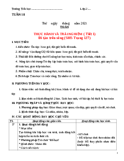 Giáo án Toán 2 sách Chân trời sáng tạo (cả năm) | Tuần 18 | Tiết 2