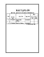 Tổng Quan Và Thiết Kế cơ sở dữ liệu: Quản Lý Cửa Hàng Thời Trang | Môn Công nghệ thông tin - Trường Cao đẳng Kinh tế - Kỹ thuật Trung ương