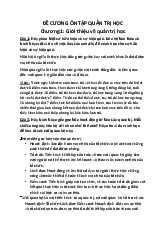 Đề cương ôn tập - Chương 1 đến chương 5 môn Quản trị học | Trường Đại học Kiến trúc Đà Nẵng