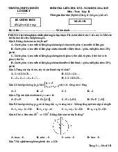 Đề giữa kỳ 1 Toán 11 năm 2024 – 2025 trường chuyên Lê Khiết – Quảng Ngãi