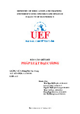 Đề cương môn Pháp luật đại cương - trường đại học kinh tế- tài chính thành phố Hồ chí minh