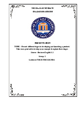 Present different stages in developing and launching a product | Bài thảo luận tiếng anh thương mại