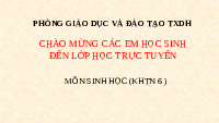 Giáo án điện tử Khoa học tự nhiên 6 bài 19 Chân trời sáng tạo : Cơ thể đơn bào và cơ thể đa bào