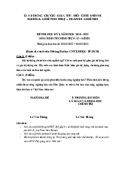 Đề thi kinh tế chính trị - Kinh tế chính trị | Trường Đại học CNTT Thành Phố Hồ Chí Minh