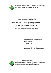 Đồ án nghiên cứu quy trình chế biến - Trường Đại học Kinh tế Thành phố Hồ Chí Minh