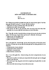 Bài thi giữ kỳ | môn chủ nghĩa xã hội khoa học | trường Đại học Huế