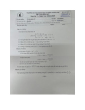 Đề thi giữa HKI học phần Vi tích phân 1C năm 2024 - 2025 | Trường Đại học Khoa học tự nhiên, Đại học Quốc gia Thành phố Hồ Chí Minh