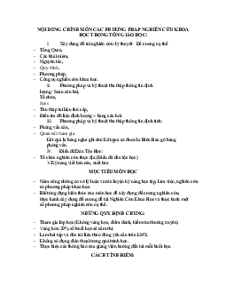 NỘI DUNG Chính MÔN CÁC PHƯƠNG PHÁP Nghiên CỨU KHOA HỌC Trong TÔN GIÁO  HỌC | Nghiên cứu tôn giáo | Đại học Khoa học Xã hội và Nhân văn, Đại học Quốc gia Thành phố HCM