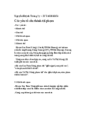Các yếu tố cấu thành tội phạm bao gồm những gì? - pháp luật đại cương | Đại học Văn Lang