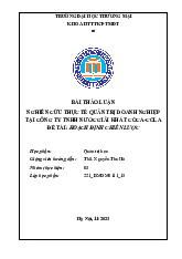 Hoạch định chiến lược Công ty TNHH nước giải khát Coca-Cola Việt Nam | Bài thảo luận quản trị học