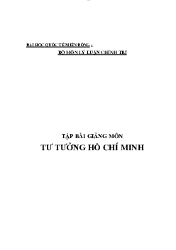 Bài giảng "Tư tưởng Hồ Chí Minh
