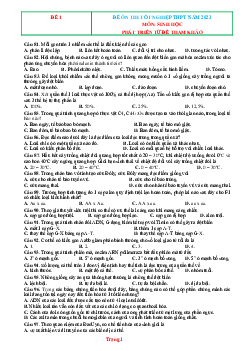 TOP 10 đề thi thử tốt nghiệp THPTQG môn sinh học năm 2023 phát triển từ đề tham khảo (có đáp án)