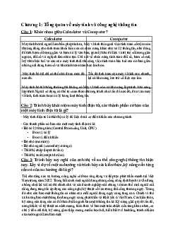 Đề cương ôn tập môn Nhập môn tin học