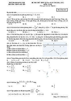 Đề thi thử Toán THPT Quốc gia 2019 lần 2 trường THPT chuyên ĐHSP Hà Nội