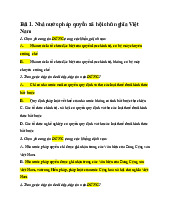 Câu hỏi ôn tập giữa kỳ môn Pháp luật đại cương | Trường Quốc tế - Đại học Quốc gia Hà Nội