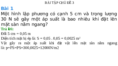 Giáo án điện tử Khoa học tự nhiên 8 Bài Cánh diều: Bài tập chủ đề 3