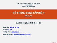 Đề cương hệ thống cung cấp điện | Trường Đại học Bách Khoa Hà Nội