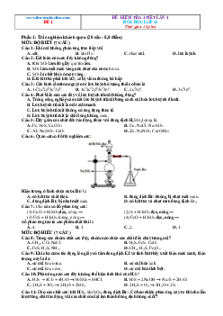 Bộ đề kiểm tra 1 tiết Hóa 10 lần 4 chương 6: oxi-lưu huỳnh (có đáp án)