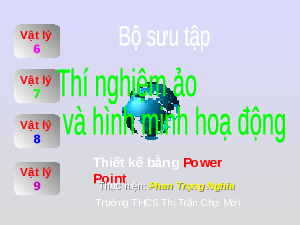 Giáo án điện tử Khoa học tự nhiên 7 Kết nối tri thức : Bộ thí nghiệm ảo vật lí