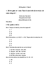 Đề thi giữa kì 1 môn Toán 6 sách Kết nối tri thức với cuộc sống năm 2025