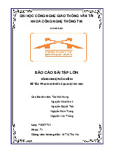 Báo cáo bài tập lớn Phân tích thiết kế quản lý thư viện |  Đại học Công nghệ Giao thông vận tải