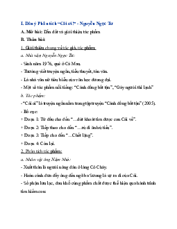 Phân tích “Cải ơi!” - Nguyễn Ngọc Tư | Văn mẫu 11 Kết nối tri thức