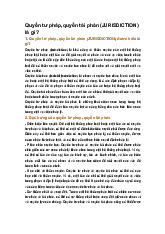 Quyền tư pháp, quyền tài phán (JURISDICTION) là gì ?