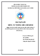 Anh, chị hãy tìm hiểu và phân tích quan điểm của Hồ Chí Minh về nhà nước Pháp quyền. Giá trị của quan điểm trên đối với việc xây dựng Nhà nước ta hiện nay | Bài tập lớn môn Lịch sử đảng cộng sản Việt Nam