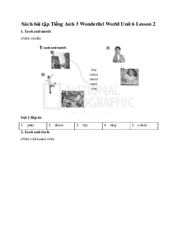 Giải Sách bài tập Tiếng Anh 3 Wonderful World Unit 6 My hobby Lesson 2