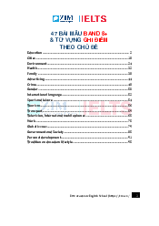 TOP 47 bài mẫu band 8+ từ vựng ghi điểm theo chủ đề - Tiếng anh chuyên ngành | Đại học Lâm Nghiệp