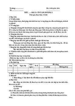 Bài 22: Ôn tập chương 5 | Giáo án Hóa 11 Kết nối tri thức