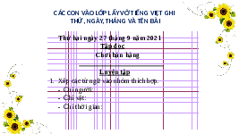 Giáo án điện tử Tiếng việt 2 Bài 3 Cánh diều: Bạn bè của em - Chia sẻ và đọc: Chơi bán hàng
