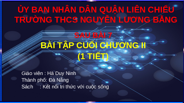 Giáo án điện tử Toán 7 Kết nối tri thức: Bài tập cuối chương 2